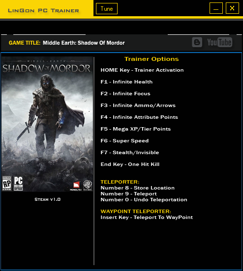 middle earth shadow of war windows trainer